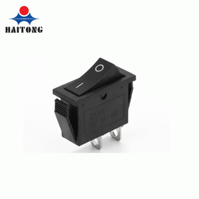 Wholesale Square Rocker Switch 2-Pin Waterproof 250V AC On/Off Rocker switch Black cover TOP