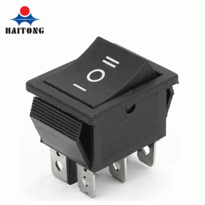 Wholesale 2018 popular electronic product 6pin 3ways 250VAC Rocker switch with black cover boat switch On Off On