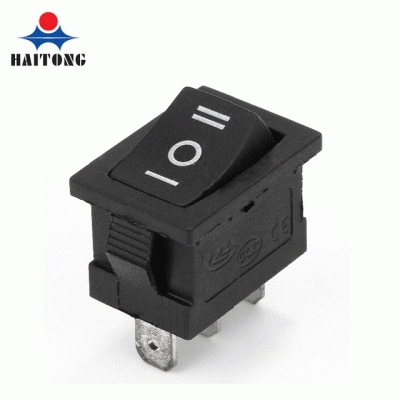 Hot selling product!250V 10A 3-pin Rocker boat switch On/Off/On with black cover OEM ODM